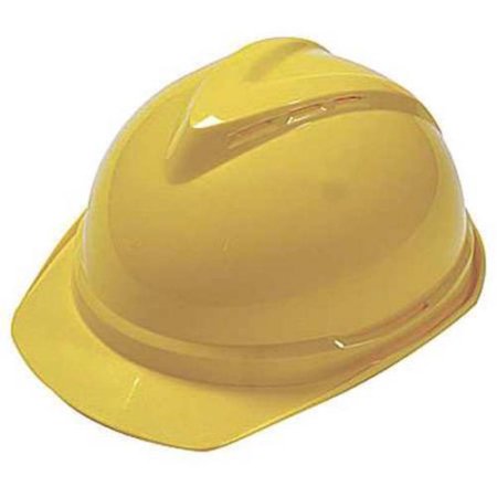 MSA V-Gard Advance Vented Hard Hat, 6-Point Fast-Trac Suspension, Yellow