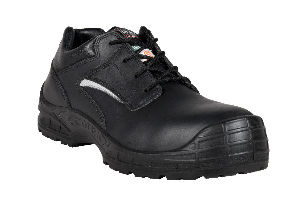 Preston EH PR Black Leather Shoe, Black Fabric, APT Plate/Overcap