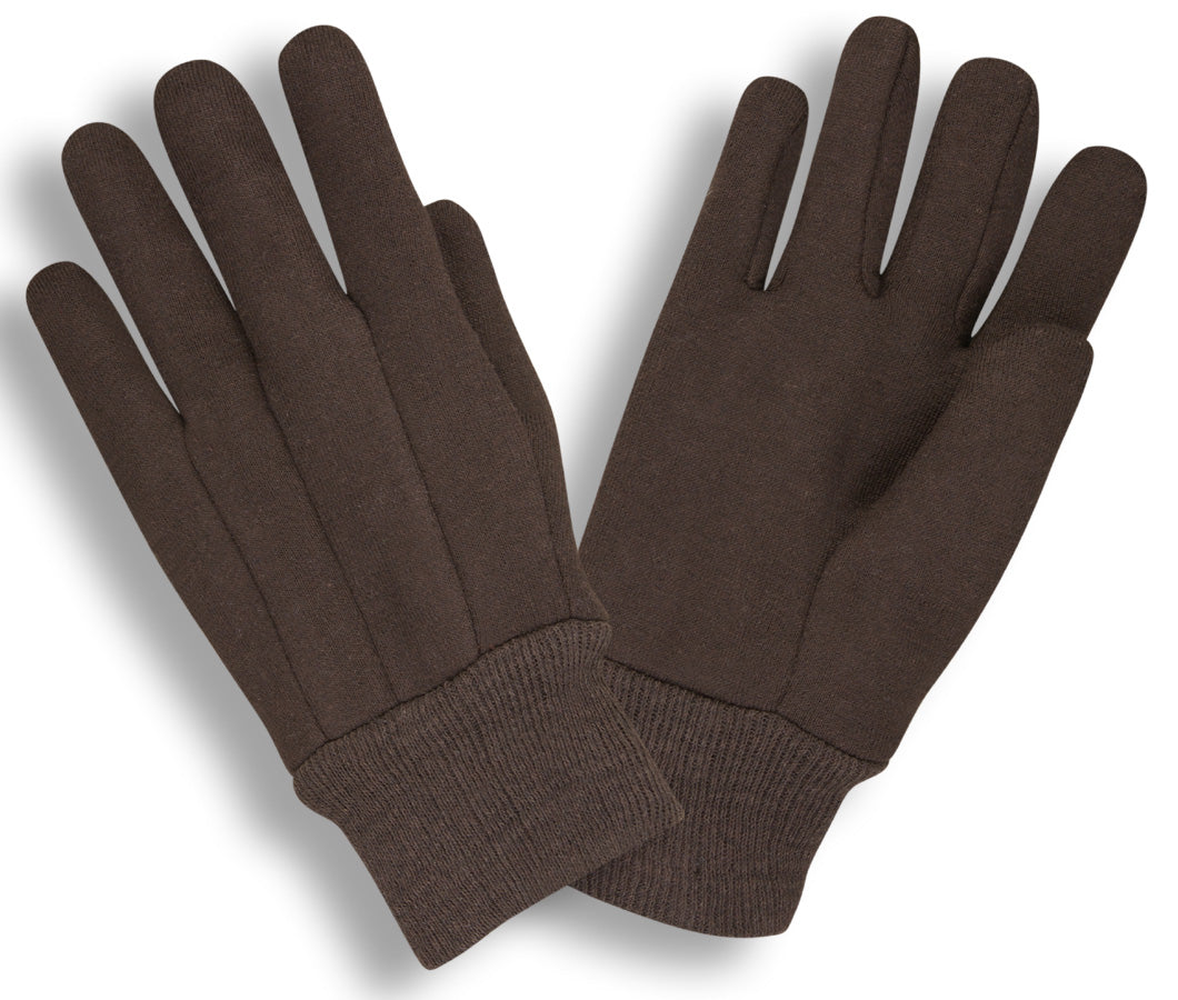Heavyweight Brown Cotton Jersey Gloves, (25 Dozen)
