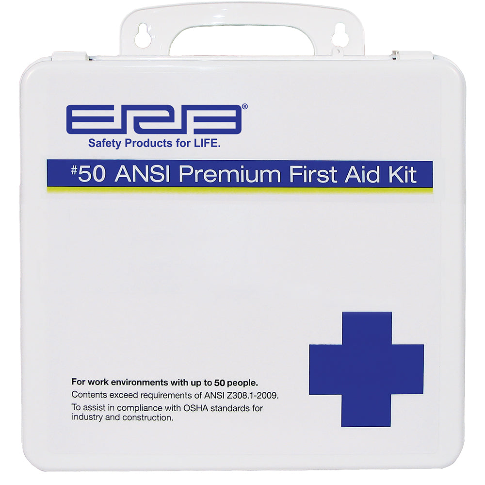50 Person Premium Plastic First Aid Kit - 50 ANSI
