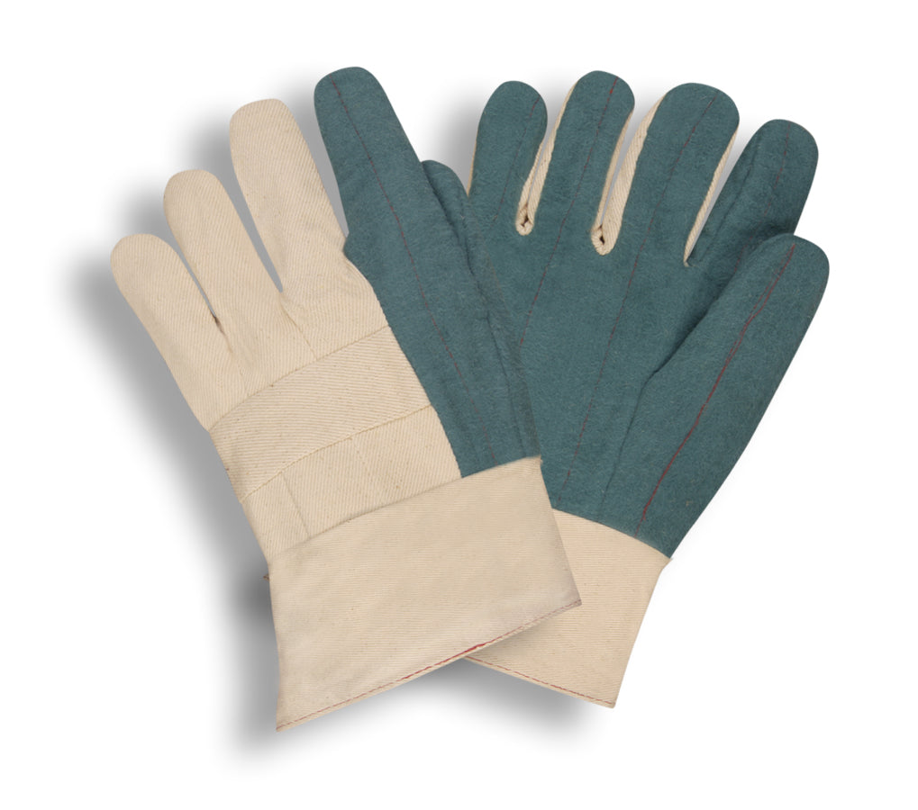 Heavyweight Hot Mill Gloves, Green, Band Top (10 Dozen)
