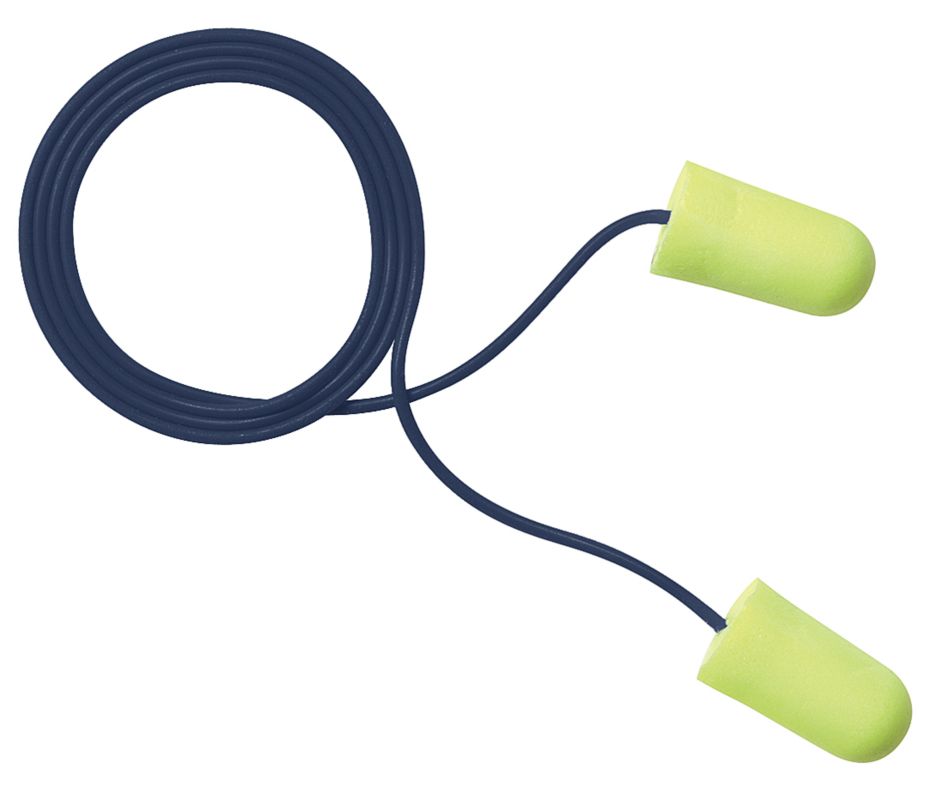 3M E-A-R Yellow Neon Earplugs, Metal Detectable