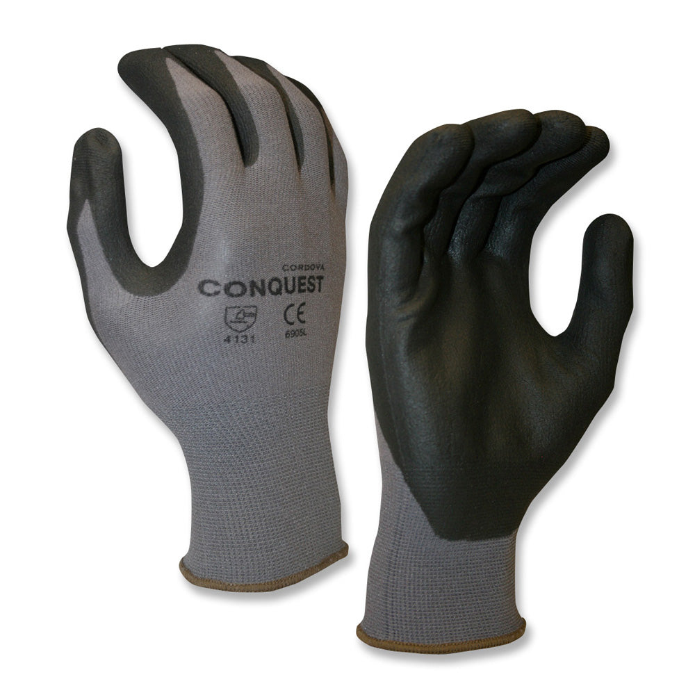 Cordova CONQUEST™ Nitrile Coated Machine Knit Gloves, (Dozen)
