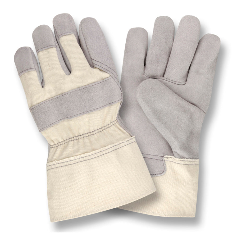 Cordova Regular Shoulder Split Cowhide Leather Gloves, White, Duck Cuff (Dozen)