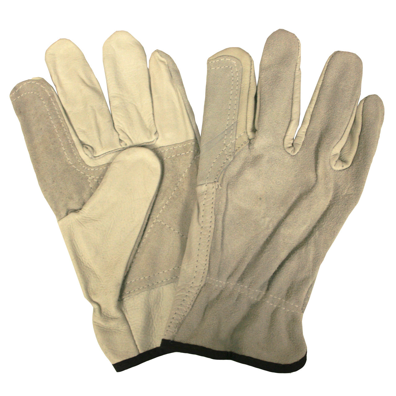 Cordova Cowhide Leather Drivers Gloves, Split Leather Double Palm & Back, Unlined, Keystone Thumb (Dozen)