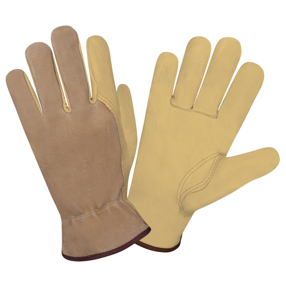 Cordova Select Pigskin Leather Drivers Gloves, Unlined, Elastic Back, Keystone Thumb (Dozen)