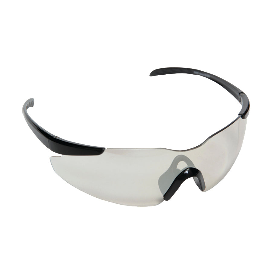 OPTICOR™ Safety Glasses, Black Frame with Indoor/Outdoor Lens, TPR Nose Piece & Temples