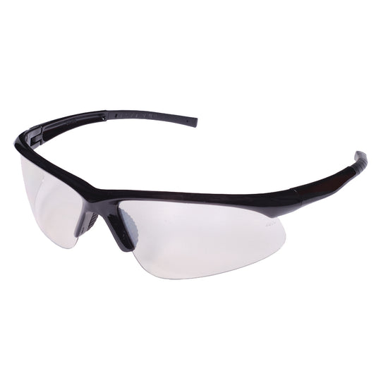 CATALYST™ Safety Glasses, Black Gloss Frame with Indoor/Outdoor Lens, Bayonet Temples