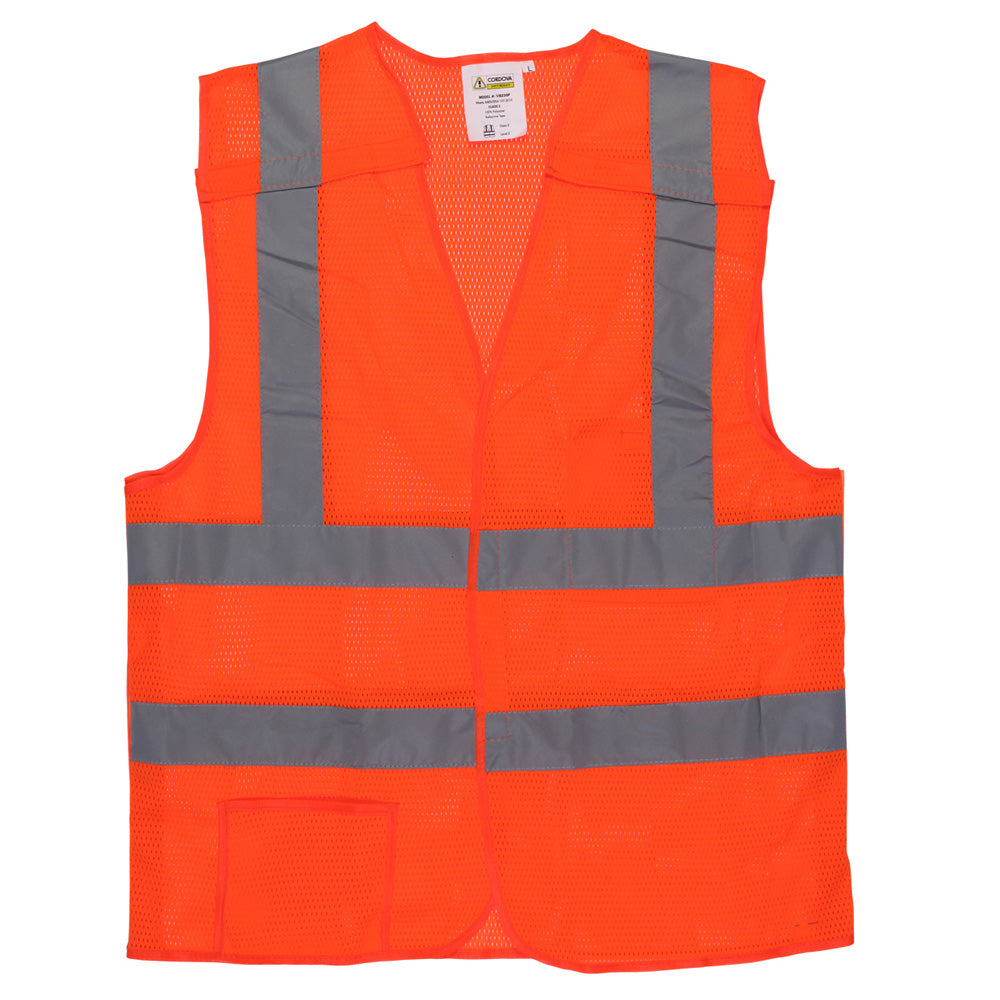 Class II 5-Point Breakaway Mesh Vest, Orange