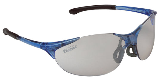 Keystone Safety Glasses, Blue Frame with Clear Lens (Dozen)