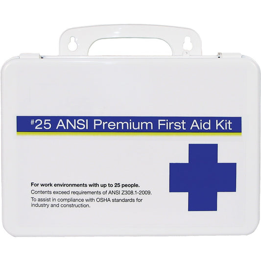 25 Person Premium Plastic First Aid Kit - 25 ANSI