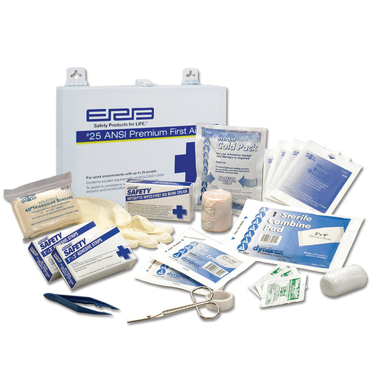 25 Person Premium Metal First Aid Kit - 25 ANSI