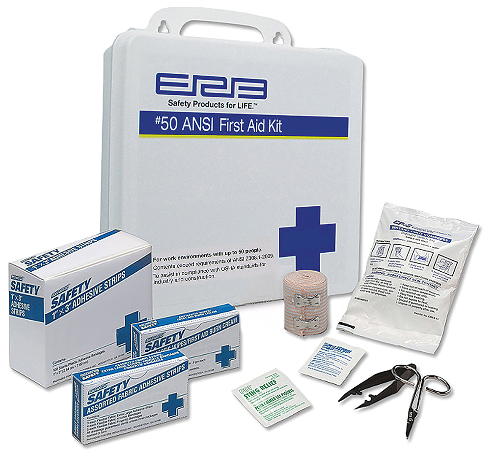 50 Person Plastic First Aid Kit - 50 ANSI