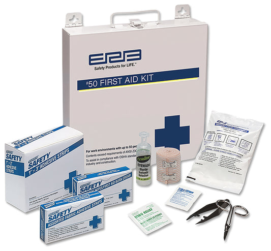 50 Person Premium Metal First Aid Kit - 50 ANSI