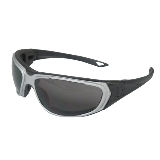 NT2 Safety Glasses, Gray Anti-Fog Lens, Solid Foam Liner