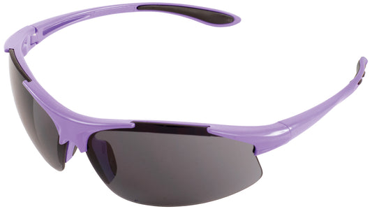 ELLA Safety Glasses, Gray Anti-Scratch Lens, Purple Frame (Dozen)