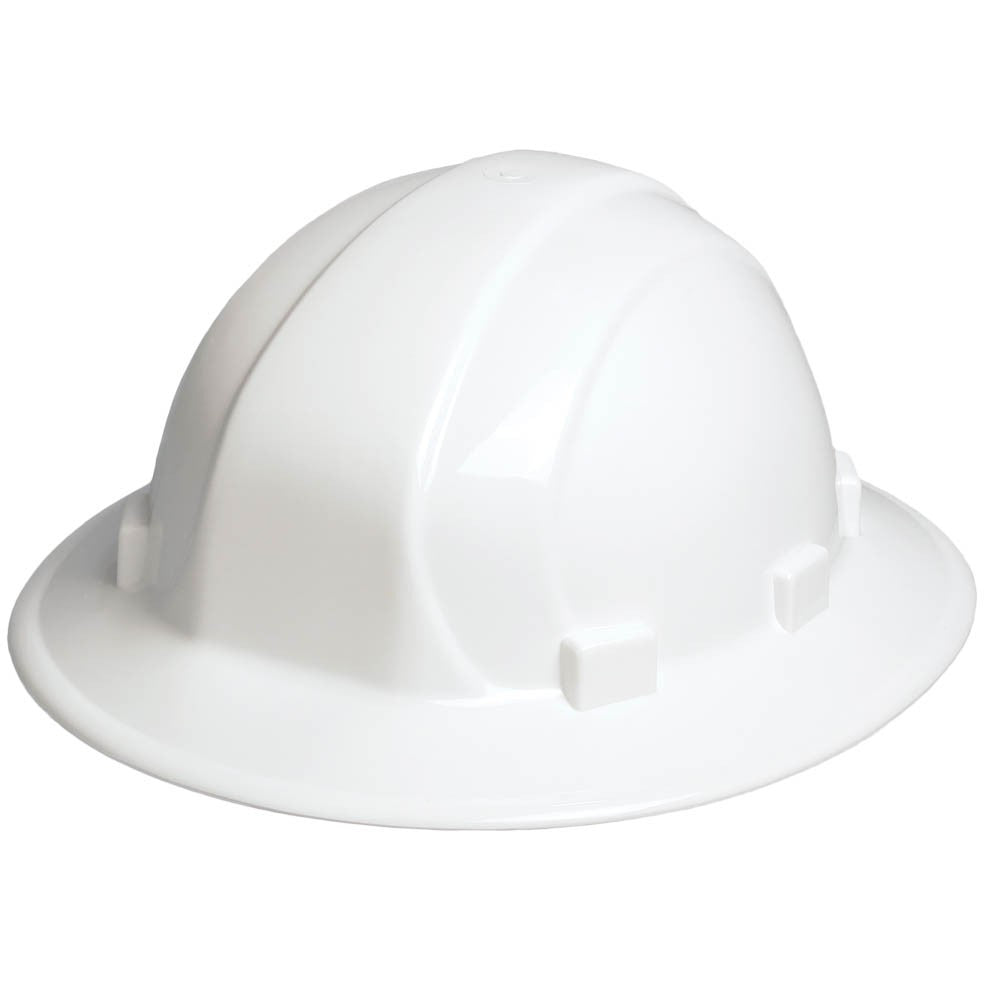 OMEGA II Full Brim Hard Hat, 6-Point Ratchet Suspension (Case of 12)