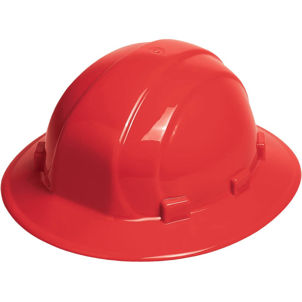 OMEGA II Full Brim Hard Hat, 6-Point Ratchet Suspension (Case of 12)