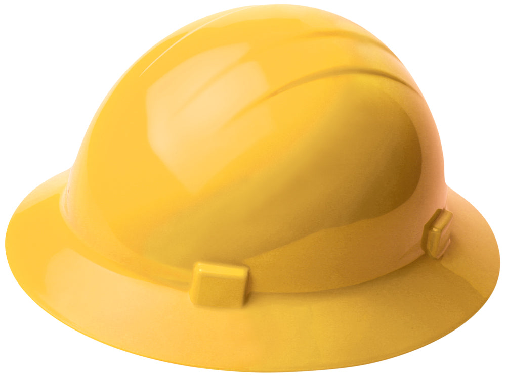 AMERICANA 360 Full Brim Hard Hat, 4-Point Ratchet Suspension