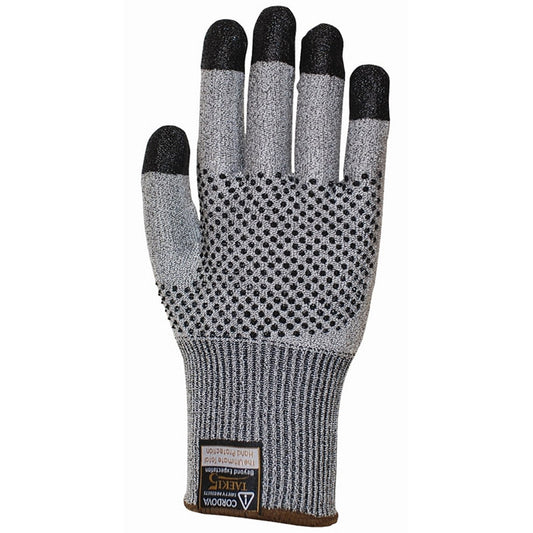 Cordova Monarch DOTS™ Gray TAEKI5® Gloves, Nitrile Dotted, 13-Gauge, Cut Level 3 (Pair)