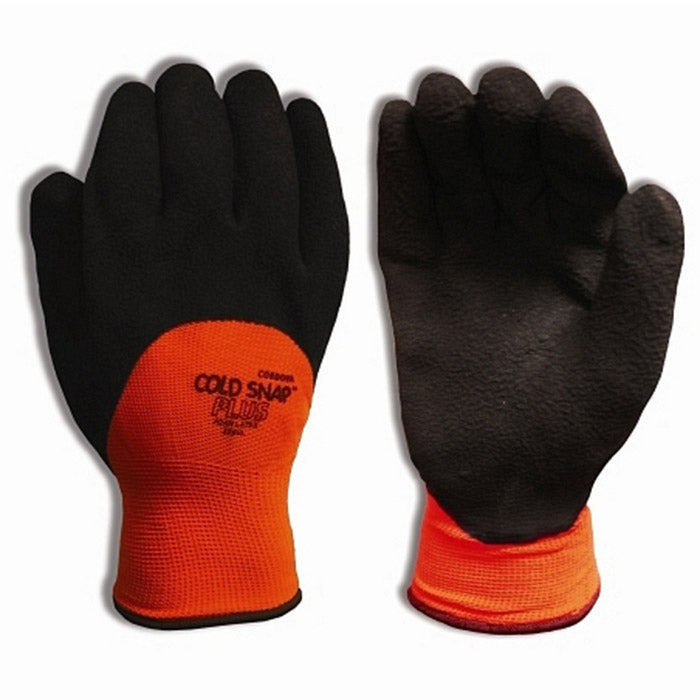 Cordova COLD SNAP PLUS™ Hi-Vis Orange Thermal Gloves, 13-Gauge, Two-Ply Liner, Latex Palm (Dozen)