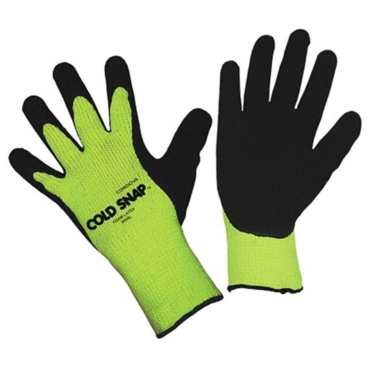 Cordova COLD SNAP™ Hi-Vis Green Thermal Glove, 7-Gauge, Acrylic Shell, Latex Palm Coating (Dozen)