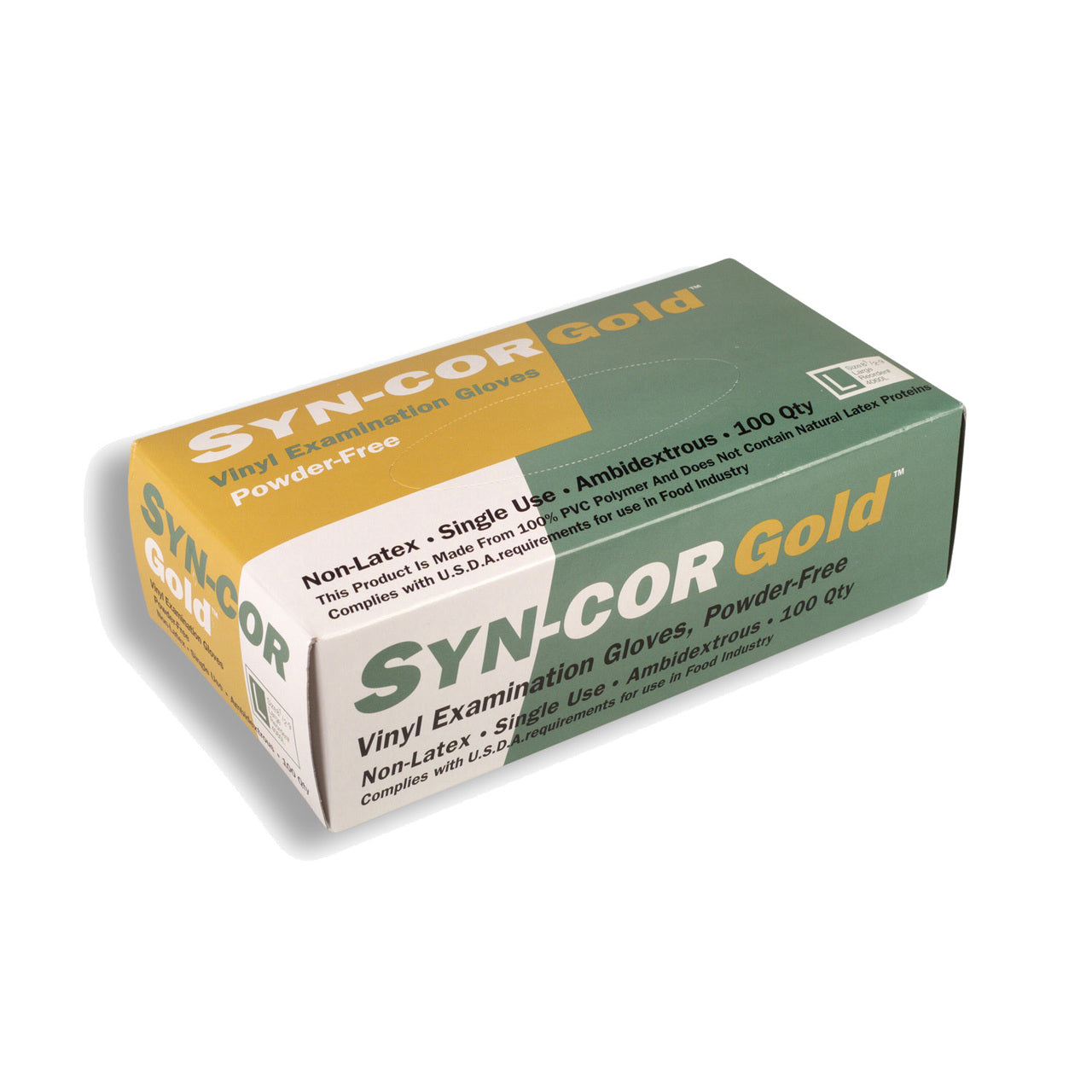 Cordova SYN-COR GOLD™ Exame Grade Vinyl Gloves, 5-MIL, Powder Free (Case of 1,000)