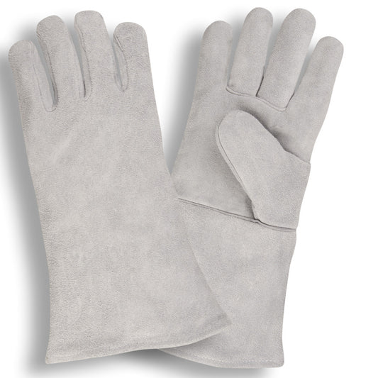 Cordova Regular Leather Welding Gloves, Left Hand Only, One-Piece Back, Full Sock Lining, Gray (Dozen)