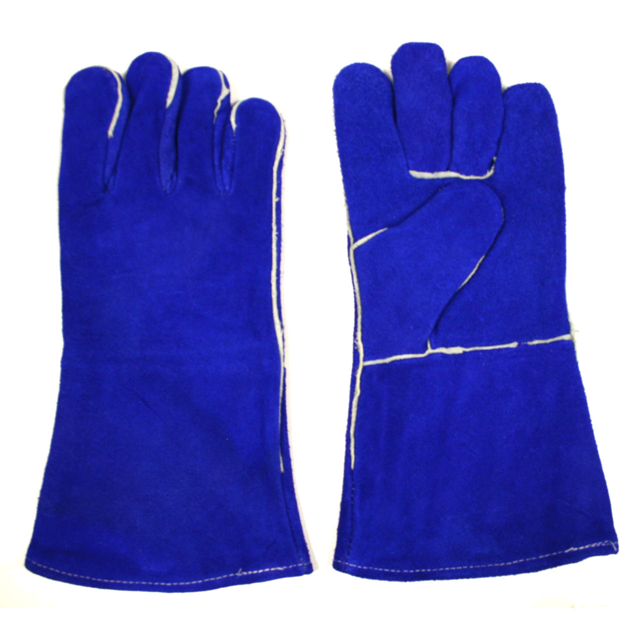 Cordova Regular Leather Welding Gloves, One-Piece Back, Full Sock Lining, Blue (Dozen)