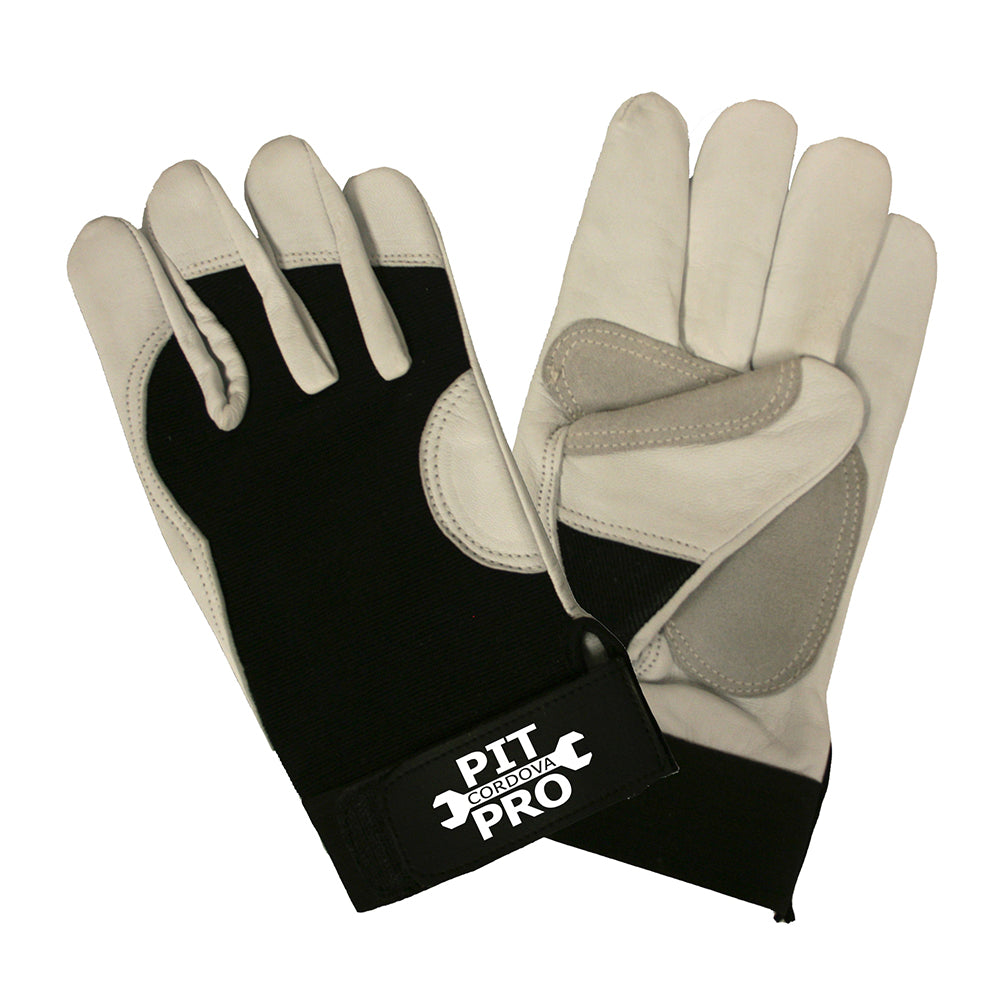 PIT PRO™ Goatskin Mechanics Gloves, Black