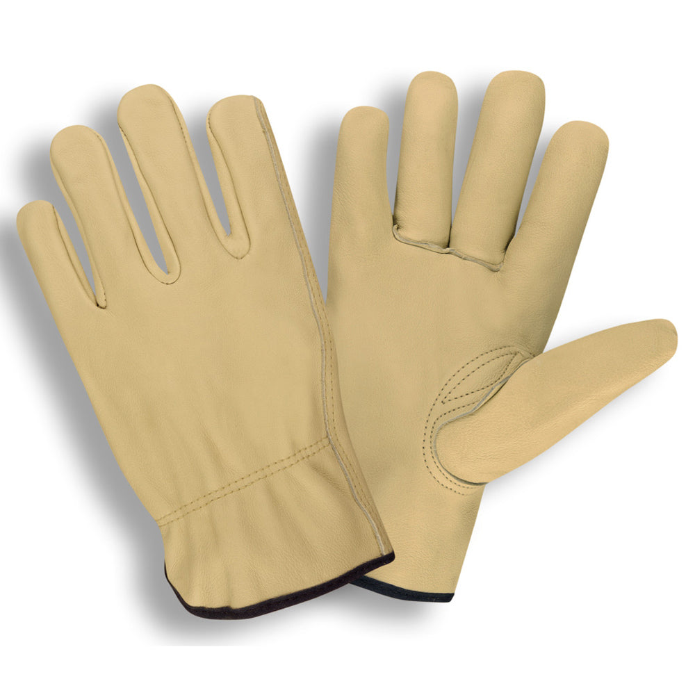 Cordova Select Cowhide Leather Drivers Gloves, Unlined, Elastic Back, Keystone Thumb (Dozen)