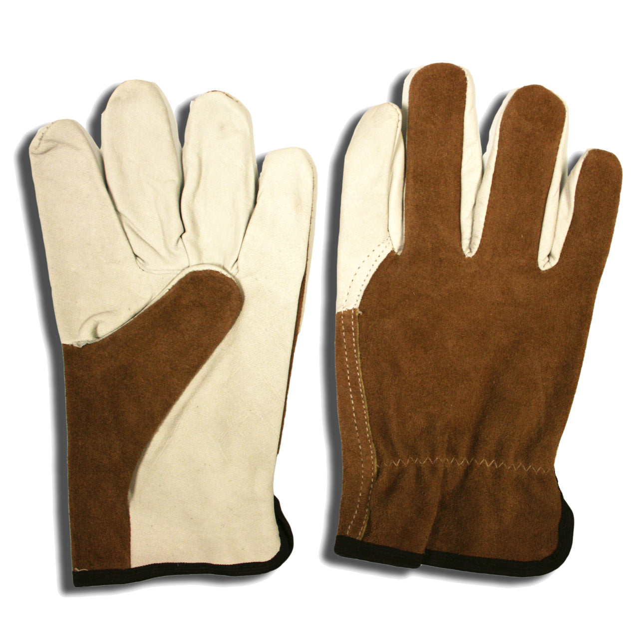 Cordova Cowhide Leather Drivers Gloves, Unlined, Split Brown Back, Keystone Thumb (Dozen)