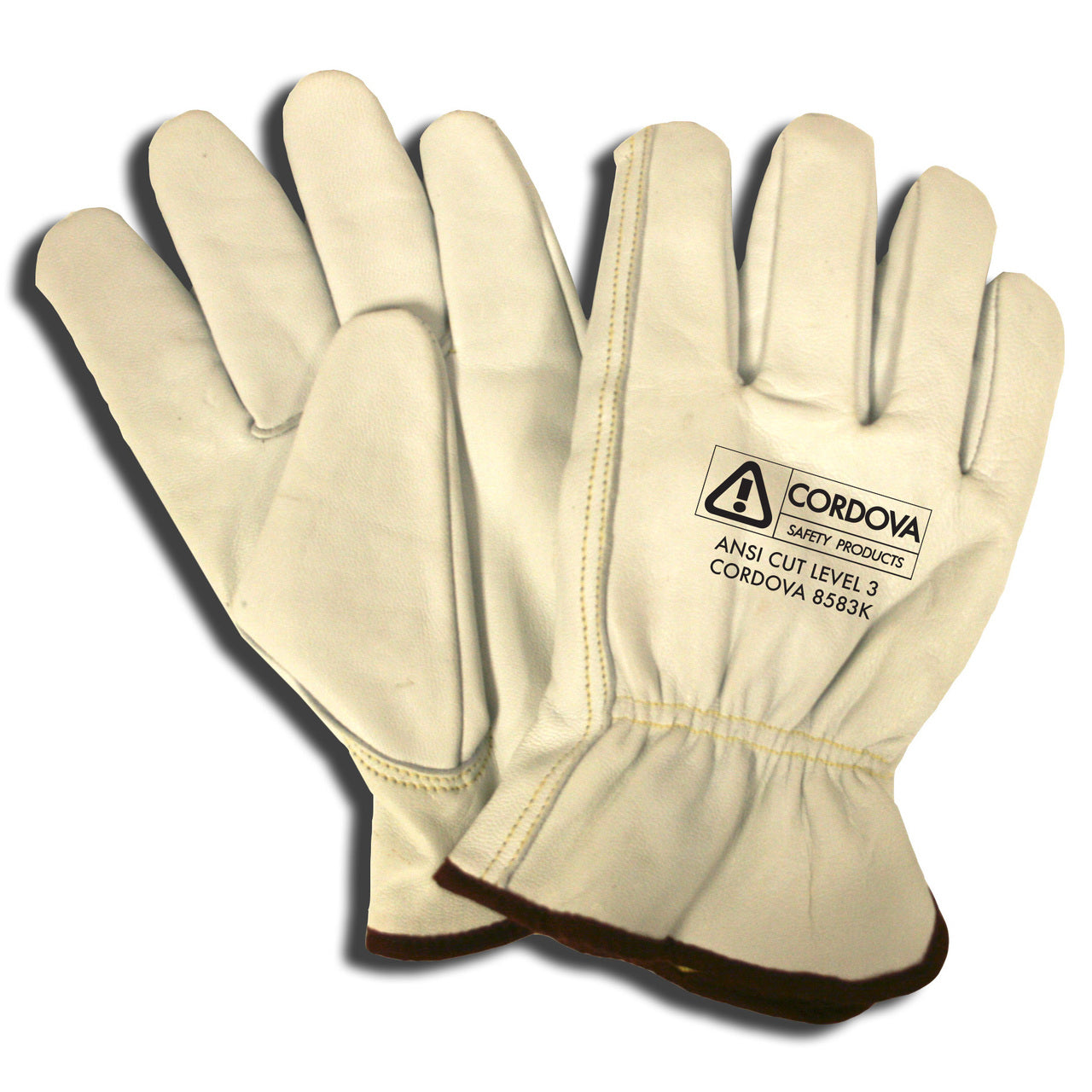 Cordova Premium Goatskin Leather Drivers Gloves, Kevlar®/Glass Fabric Lined, Keystone Thumb, Cut Level 3 (Dozen)