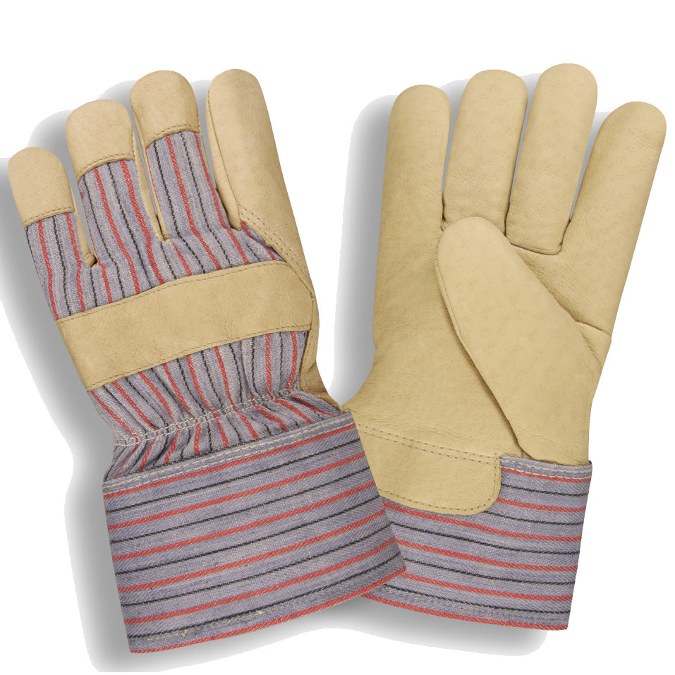 Cordova Grain Pigskin Leather Gloves, Thinsulate® Lined, Gunn Cut, Rubberized Safety Cuff (Dozen)