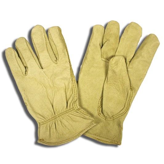 Cordova Economy Pigskin Leather Drivers Gloves, Unlined, Elastic Back, Keystone Thumb (Dozen)