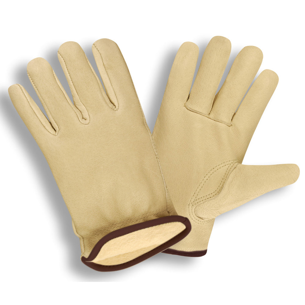 Cordova Premium Pigskin Leather Drivers Gloves, Thinsulate® Lined, Elastic Back, Keystone Thumb (Dozen)