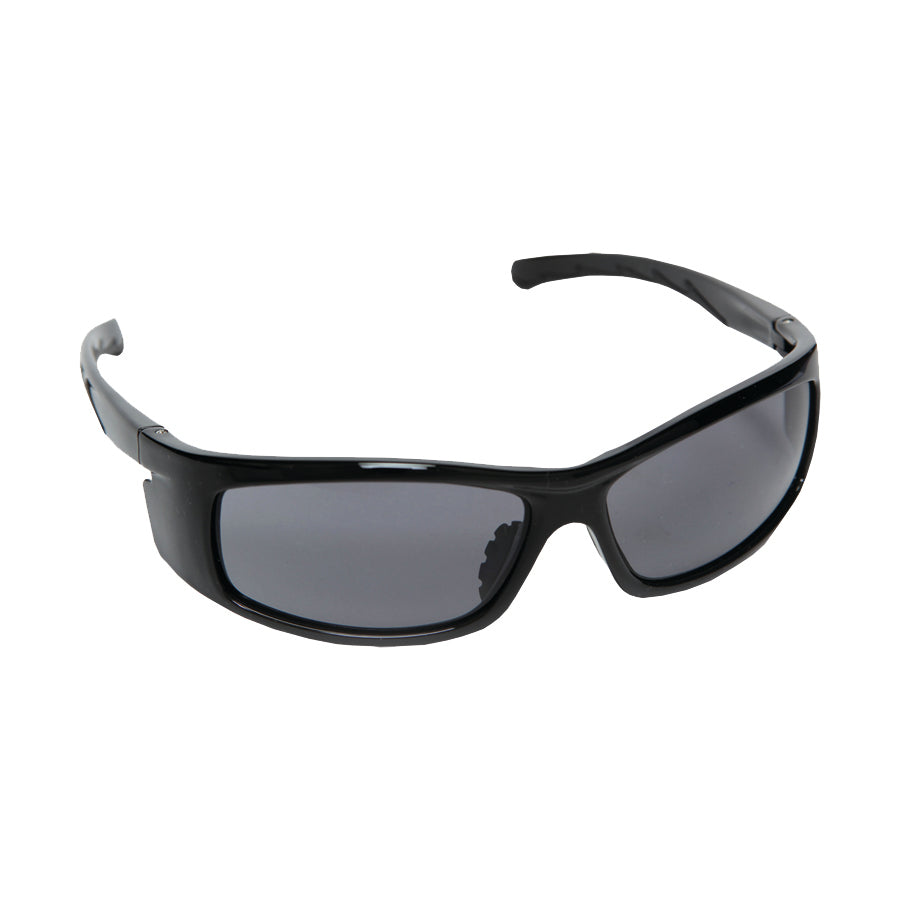 VENDETTA™ Safety Glasses, Black Frame with Gray Lens, Side Shields