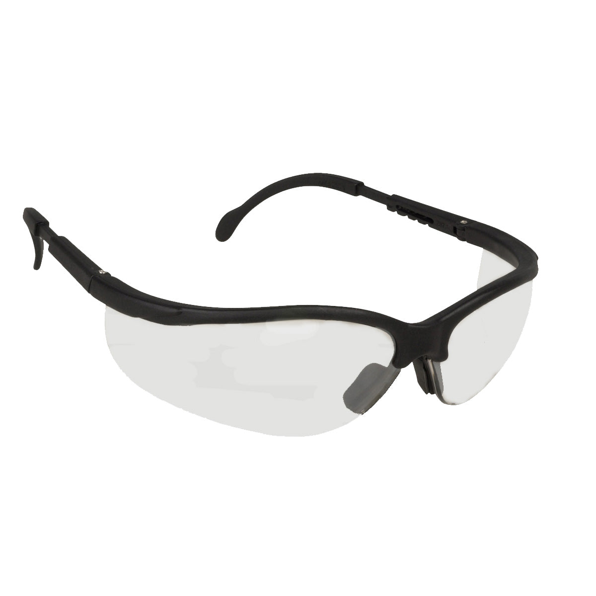 BOXER™ Safety Glasses, Black with Clear Lens