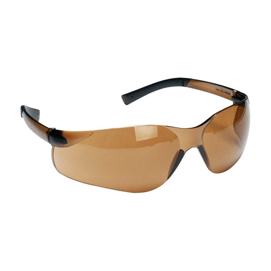 DANE™ Safety Glasses, TPR Temples, Brown Lens