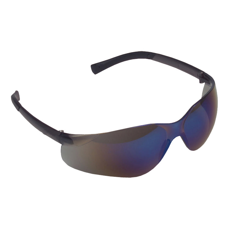 DANE™ Safety Glasses, TPR Temples, Blue Mirror Lens