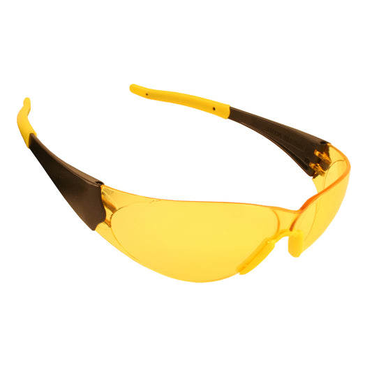 DOBERMAN™ Safety Glasses, Gel Nose Piece, Temple Sleeves, Amber Lens