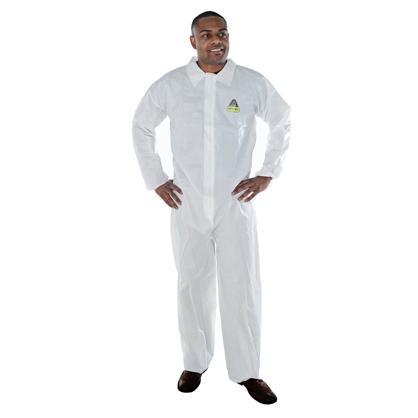 DEFENDER II White Microporous Coverall, No Elastic (Case of 25) (MP100)