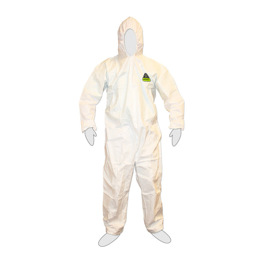 Cordova DEFENDER II™ White Microporous Coverall w/Hood