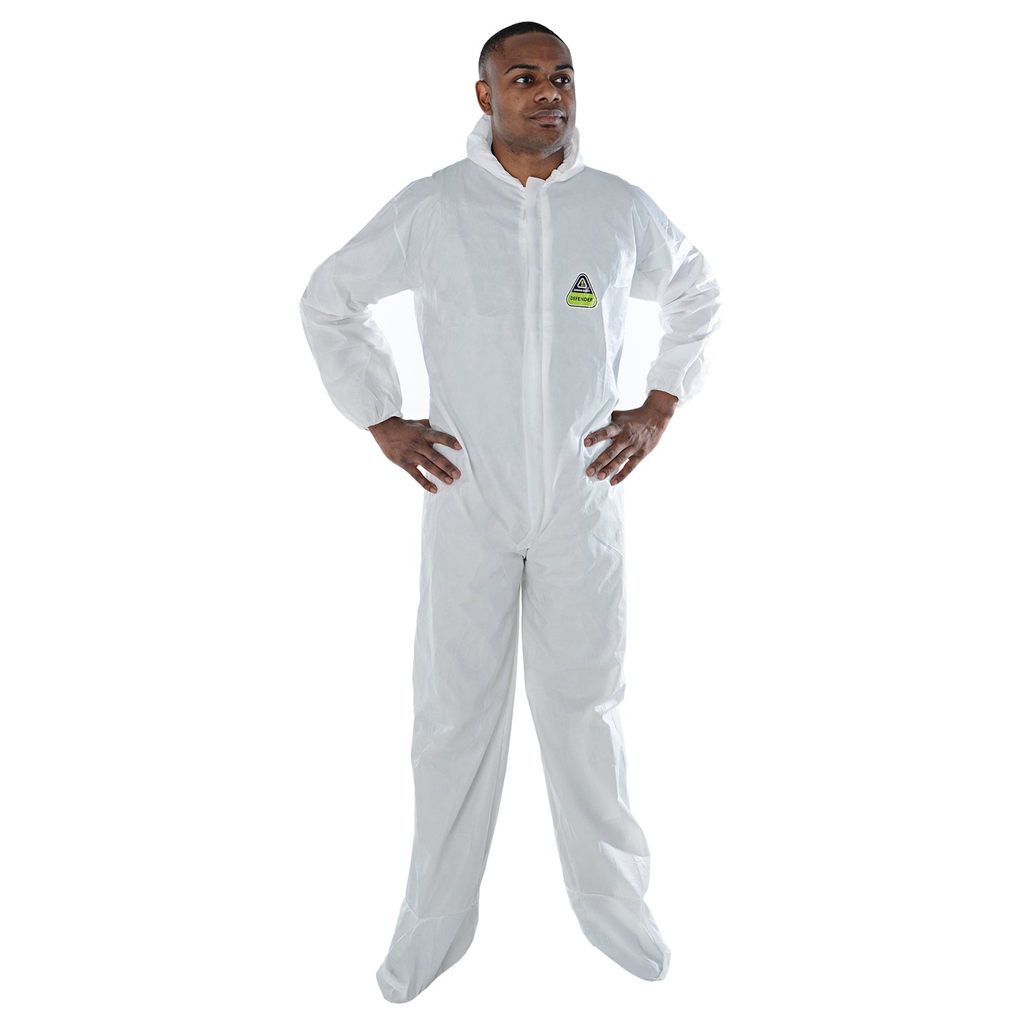 DEFENDER II White Microporous Coverall w/Hood & Boots (Case of 25) (MP400)