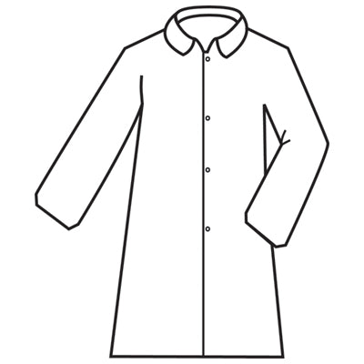 DEFENDER II™ White Microporous Labcoat, No Pockets