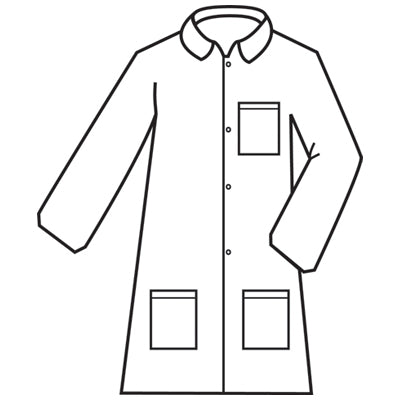 DEFENDER II™ White Microporous Labcoat, 3 Pockets