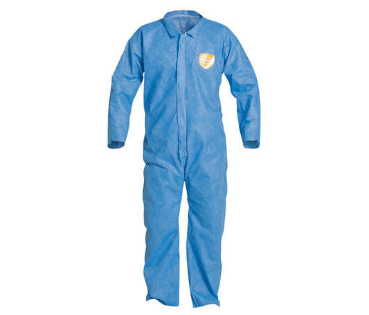 ProShield Basic Coveralls, Collar, Open Wrists and Ankles, Blue