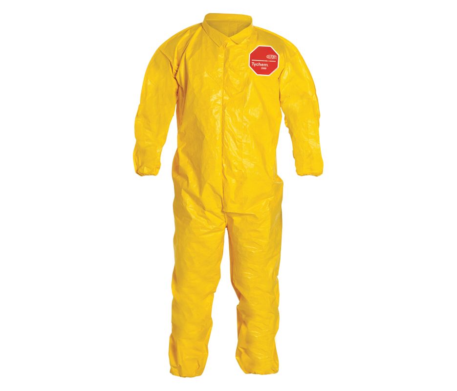 Dupont Tychem QC Coveralls, Storm Flap, Elastic Wrists and Ankels