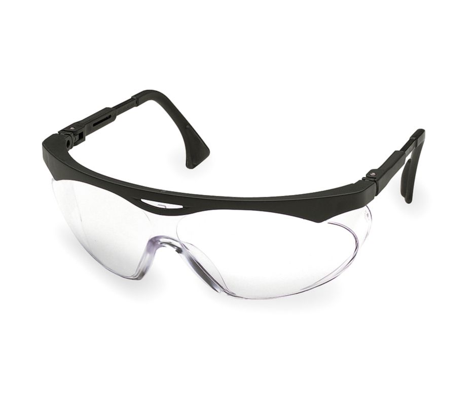 UVEX Skyper Safety Glasses, Black Frame, Clear Ultra-Dura Lens