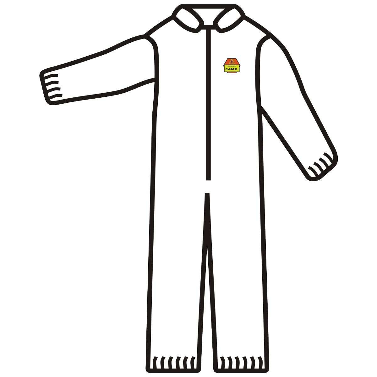 Cordova C-MAX™ White SMS Coverall, Elastic Wrists & Ankles